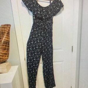 Elegant Black Floral Jumpsuit